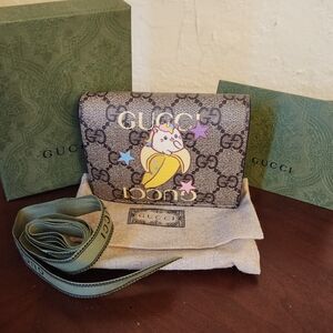 Gucci Rainbow & Stars Bananya Card Case Wallet